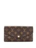 Louis Vuitton 100% Coatead Canvas Brown Sarah Wallet NM Monogram Canvas One size - photo 1
