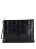 Bottega Veneta 100% Leather Black Zip Pouch Maxi Intrecciato Leather Large One size - photo 1