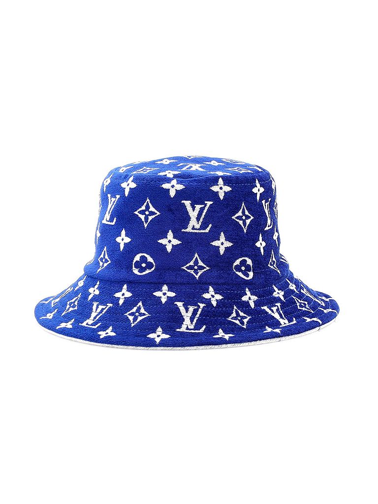 Louis Vuitton 100% Velvet Blue Bucket Hat LV Match Monogram Jacquard Velvet One size - photo 1