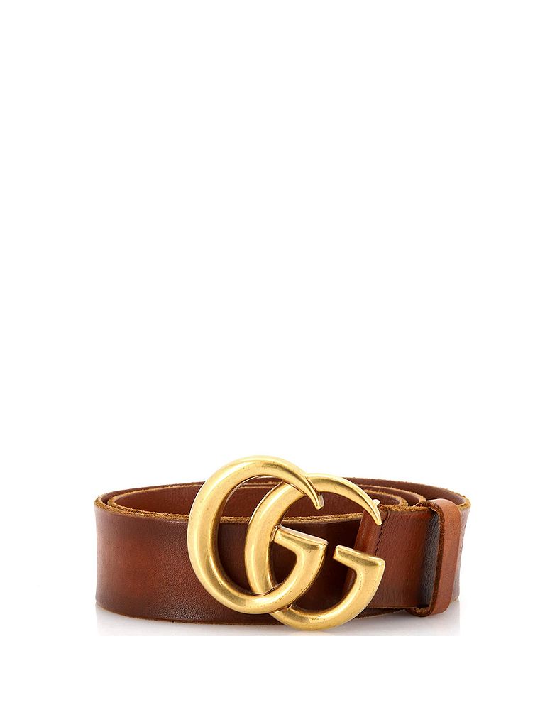 Gucci 100% Leather Brown GG Marmont Belt Leather Wide One size - photo 1
