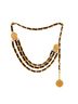 Chanel Black Vintage Multi-Chain Medallion Belt Metal and Leather One size - photo 1