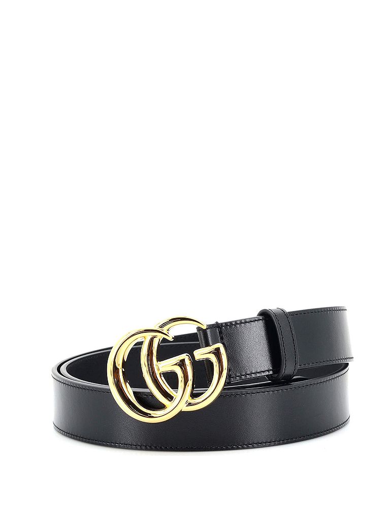 Gucci 100% Leather Black GG Marmont Belt Leather Medium One size - photo 1