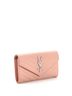 Saint Laurent 100% Leather Pink Classic Monogram Flap Wallet Matelasse Chevron Leather Large One size - photo 3
