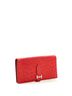 Hermès Red Bearn Wallet Ostrich Long One size - photo 4