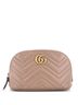Gucci 100% Leather Tan GG Marmont Cosmetic Case Matelasse Leather Large One size - photo 1