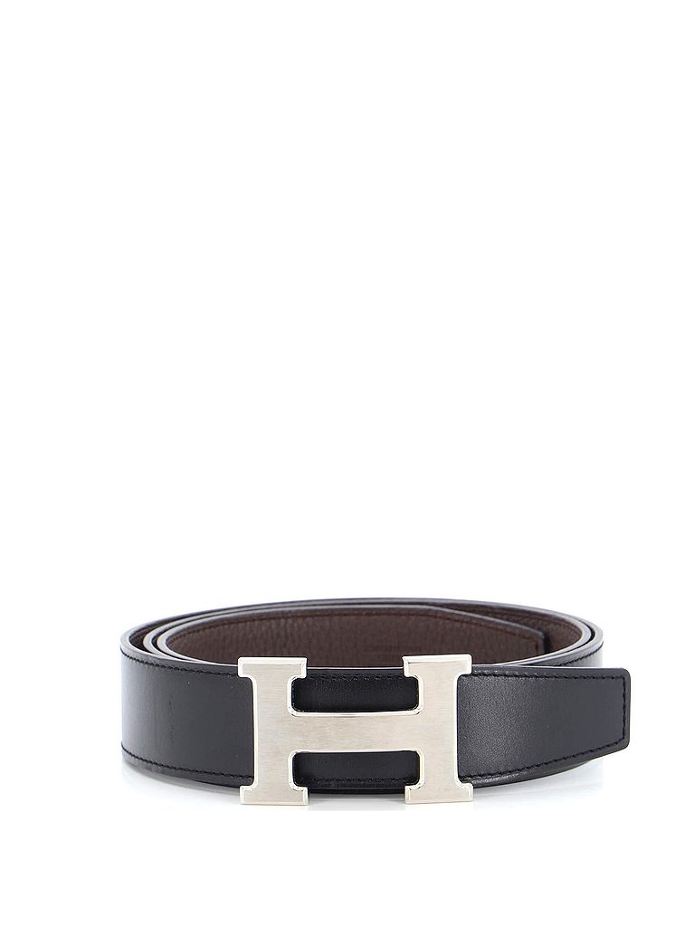 Hermès 100% Leather Black Constance Reversible Belt Leather Thin One size - photo 1
