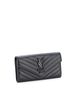 Saint Laurent 100% Leather Black Classic Monogram Flap Wallet Matelasse Chevron Leather Large One size - photo 4