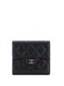 Chanel 100% Leather Black Trifold Flap Wallet Quilted Caviar Small One size - photo 1