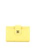Chanel 100% Leather Yellow CC French Wallet Quilted Caviar Small One size - photo 1