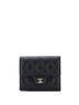 Chanel 100% Leather Black CC Compact Classic Flap Wallet Quilted Caviar One size - photo 1