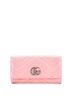 Gucci 100% Leather Pink GG Marmont Continental Wallet Matelasse Leather One size - photo 1
