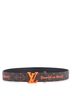 Louis Vuitton 100% Coatead Canvas Brown Orange LV Pyramide Reversible Belt Printed Monogram Canvas Wide One size - photo 2