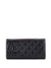 Chanel 100% Leather Black Cambon Gusset Wallet Quilted Lambskin Long One size - photo 1