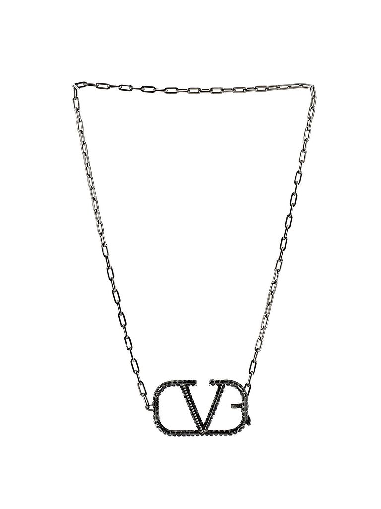 Valentino Garavani 100% Metal Black VLogo Chain Link Belt Embellished Metal One size - photo 1