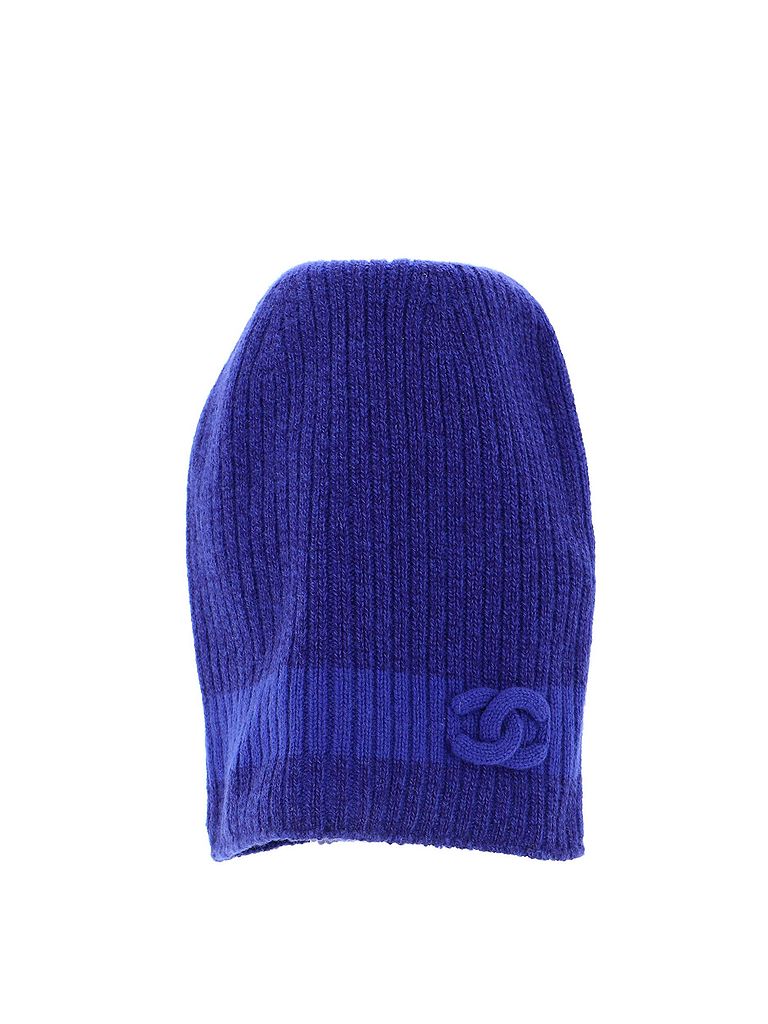 Chanel 100% Other Blue CC Patch Beanie Cashmere One size - photo 1