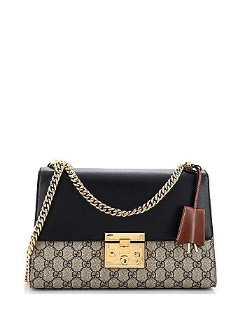 Gucci Padlock Shoulder Bag GG Coated Canvas and Leather Medium (view 1)