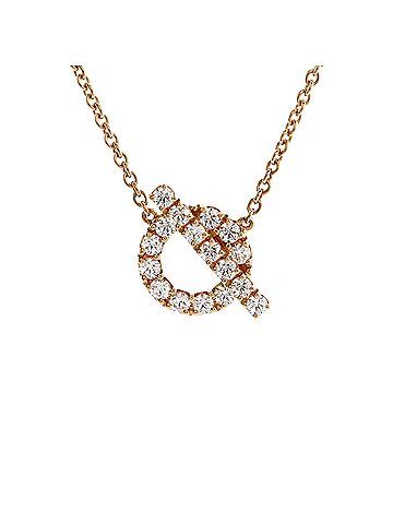 Hermès Finesse Pendant Necklace 18K Rose Gold and Diamonds (view 1)