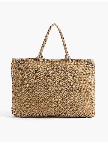 America & Beyond Macrame Tote Bag (view 2)