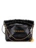 Chanel 100% Leather Black 22 Chain Hobo Quilted Calfskin Small One size - photo 1