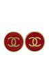 Chanel 100% Other Red CHANEL Coco Mark Earrings, Gold and Red Plated, Women's One size - photo 1