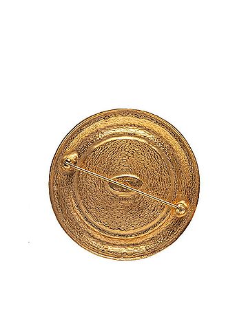 Chanel CHANEL 31 RUE CAMBON PARIS Round Brooch, Gold Plated, Women's (view 2)