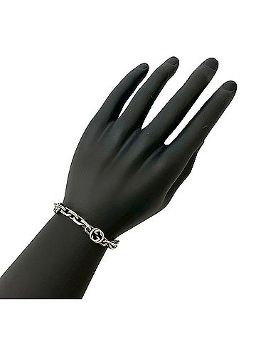 Gucci GUCCI Interlocking G Bracelet, 925 Sterling Silver Chain Bangle, 06224 (view 1)