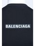 Balenciaga 100% Other Black Black Rib-Knit Crew Neck Preowned Top Size 12 - photo 4