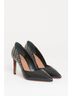Alaïa 100% Leather Black Black Leather Preowned Pointed Grommet Pointed Toe Pumps Size EU 39 - photo 2