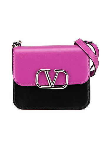 Valentino Valentino Handbag Shoulder Bag Bicolor Pink Black Leather Women's VALENTINO (view 1)