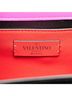 Valentino 100% Leather Black Pink Valentino Handbag Shoulder Bag Bicolor Pink Black Leather Women's VALENTINO One size - photo 5