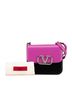 Valentino 100% Leather Black Pink Valentino Handbag Shoulder Bag Bicolor Pink Black Leather Women's VALENTINO One size - photo 6