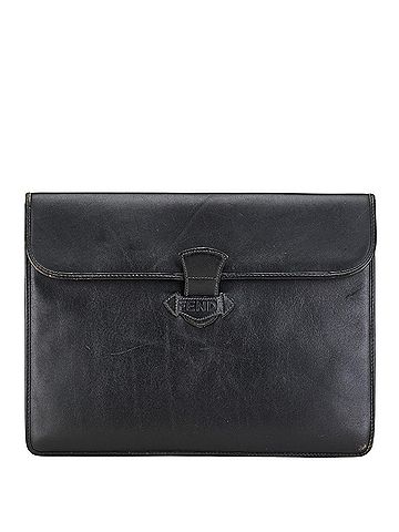 Fendi FENDI Clutch Bag Second Black Leather Men's (view 1)