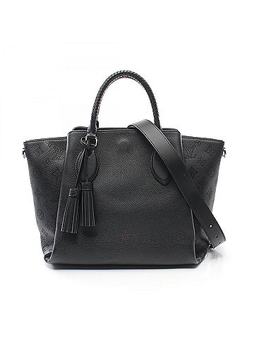 Louis Vuitton Louis Vuitton Omea Haumea Mahina Noir Handbag Bag Leather Women's Black M55029 (view 1)