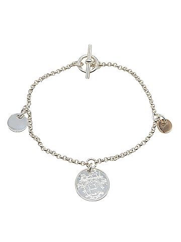 Hermès Hermes Hermès Ex Libris PM Bracelet, 925 Sterling Silver, 18K Pink Gold (Pink Gold), Women's, Silver and (view 1)