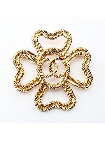 Chanel CHANEL Coco Mark Brooch GP (Gold Plated) Women's Gold 2 8 (view 1)