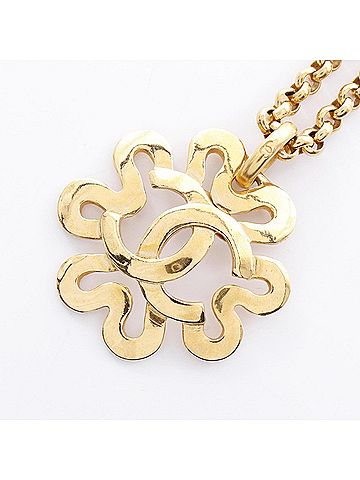 Chanel CHANEL Coco Mark Necklace GP (Gold Plated) Women's Gold (view 2)