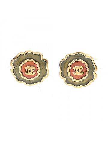 Chanel CHANEL Coco Mark Earrings GP (Gold Plated) Women's Gold 03P (view 2)