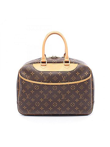 Louis Vuitton Louis Vuitton Deauville Bowling Vanity Handbag, Coated Canvas and Leather, Monogram, Women's, Brown, M47270 (view 1)