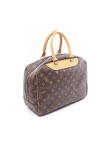 Louis Vuitton Louis Vuitton Deauville Bowling Vanity Handbag, Coated Canvas and Leather, Monogram, Women's, Brown, M47270 (view 2)