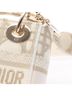 Christian Dior 100% Canvas Gold White Christian Dior Dior Lady Mini Cannage Handbag, Canvas, Women's, White/Gold One size - photo 6