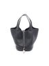 Hermès 100% Leather Black Hermes Hermès Picotin Lock PM Handbag, Taurillon Clemence Leather, Women's, Black, 056289CK One size - photo 1