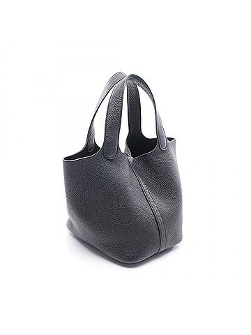 Hermès Hermes Hermès Picotin Lock PM Handbag, Taurillon Clemence Leather, Women's, Black, 056289CK (view 2)