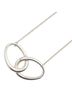 Tiffany 100% Sterling Silver Multi Color Tiffany Elsa Beretti double loop necklace, silver, sterling women's, TIFFANY&Co. One size - photo 1