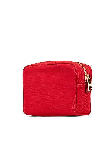 Prada Prada Canapa Pouch 1NA021 Rosso Red Canvas Leather Women's PRADA (view 2)
