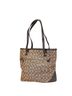 Coach 100% Leather Brown Coach Signature Handbag Tote Bag F58282 Brown Canvas and Leather Women's COACH One size - photo 2