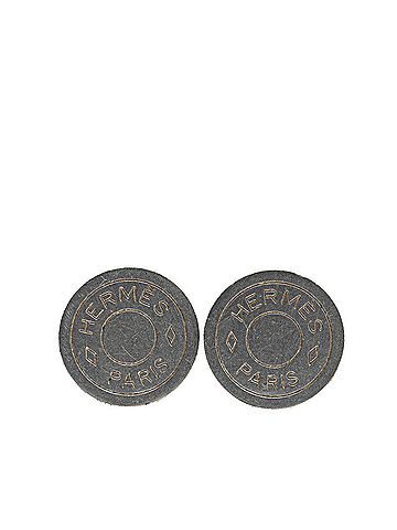 Hermès Hermes Serie Earrings Silver Metal Women's HERMES (view 1)