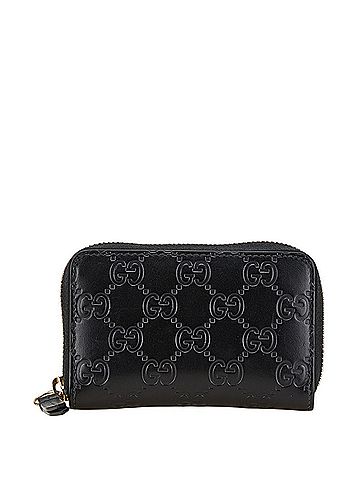 Gucci Gucci Guccissima Coin Case 447939 493075 Black Leather Women's GUCCI (view 1)