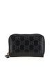 Gucci 100% Leather Black Gucci Guccissima Coin Case 447939 493075 Black Leather Women's GUCCI One size - photo 1