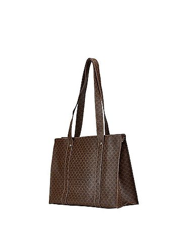 Céline Celine Macadam Handbag Tote Bag Brown PVC Leather Women's CELINE (view 2)