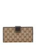 Gucci Tan Brown Gucci GG Canvas Bi-fold Wallet 212089 Beige Brown Leather Women's GUCCI One size - photo 1